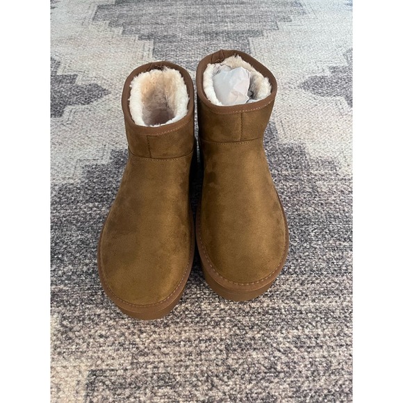 New! Union Bay Sabina Chestnut Platform Booties - Picture 2 of 5